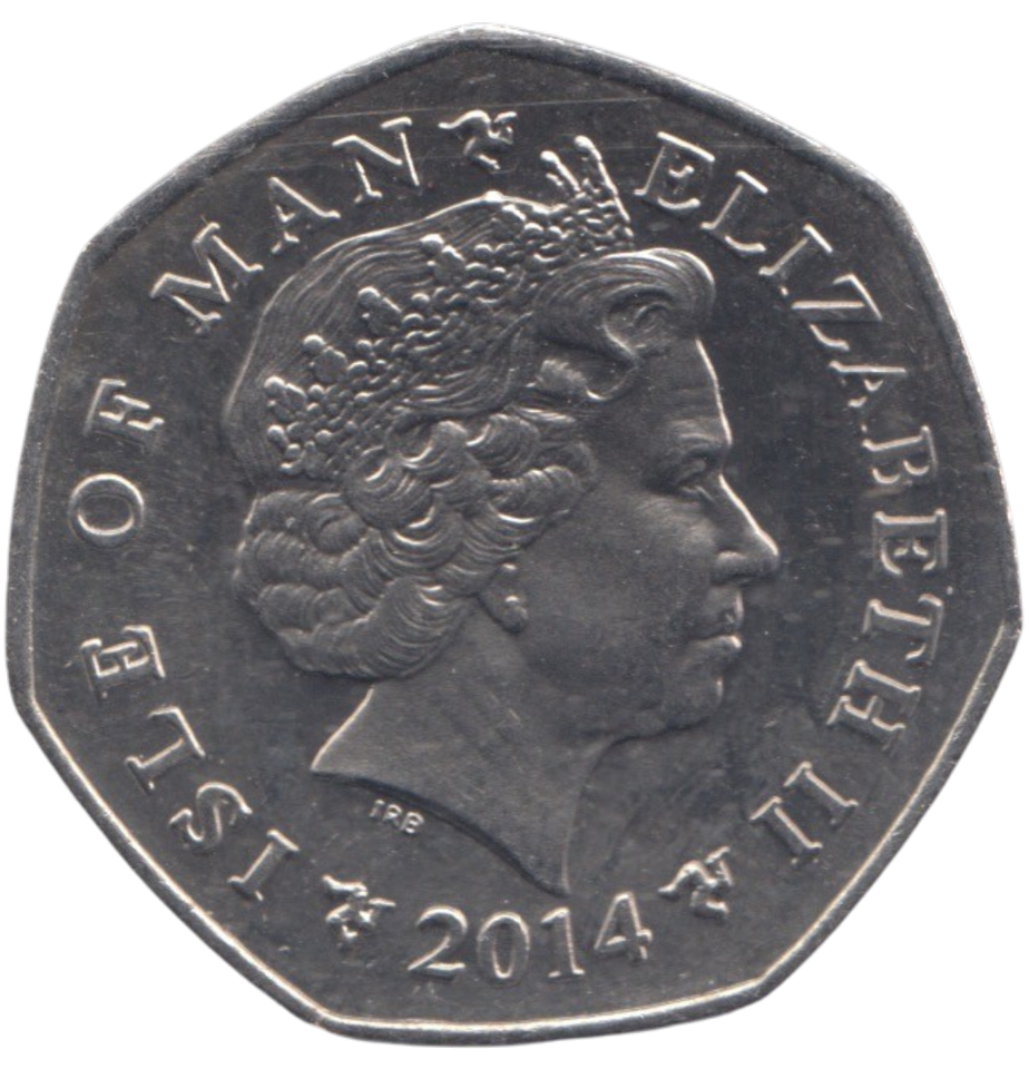 2014 50 PENCE MILNERS TOWER ISLE OF MAN