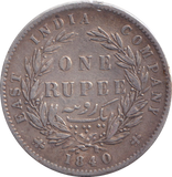 1840 SILVER RUPEE INDIA REF-1