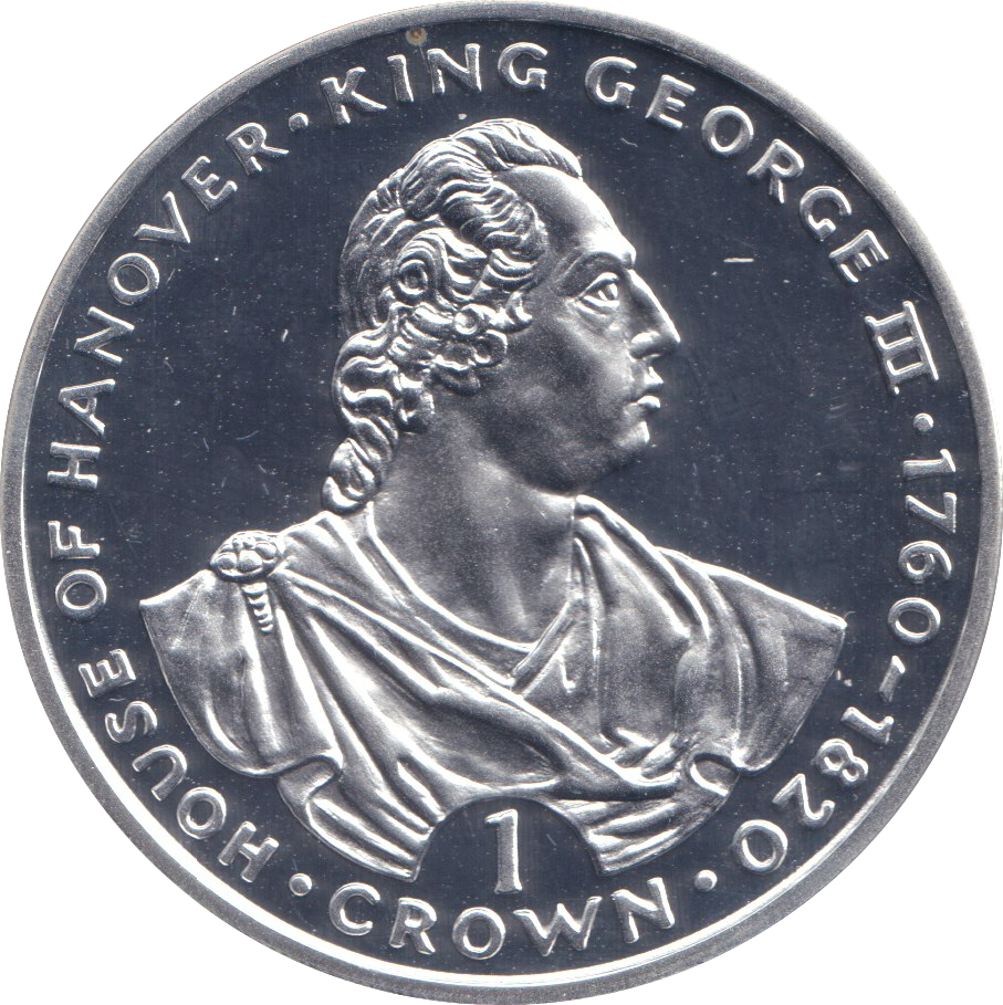 1993 SILVER PROOF ONE CROWN KING GEORGE III