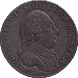 1791 HALF PENNY TOKEN WILKENSON
