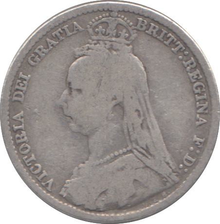 1889 SIXPENCE ( FINE )