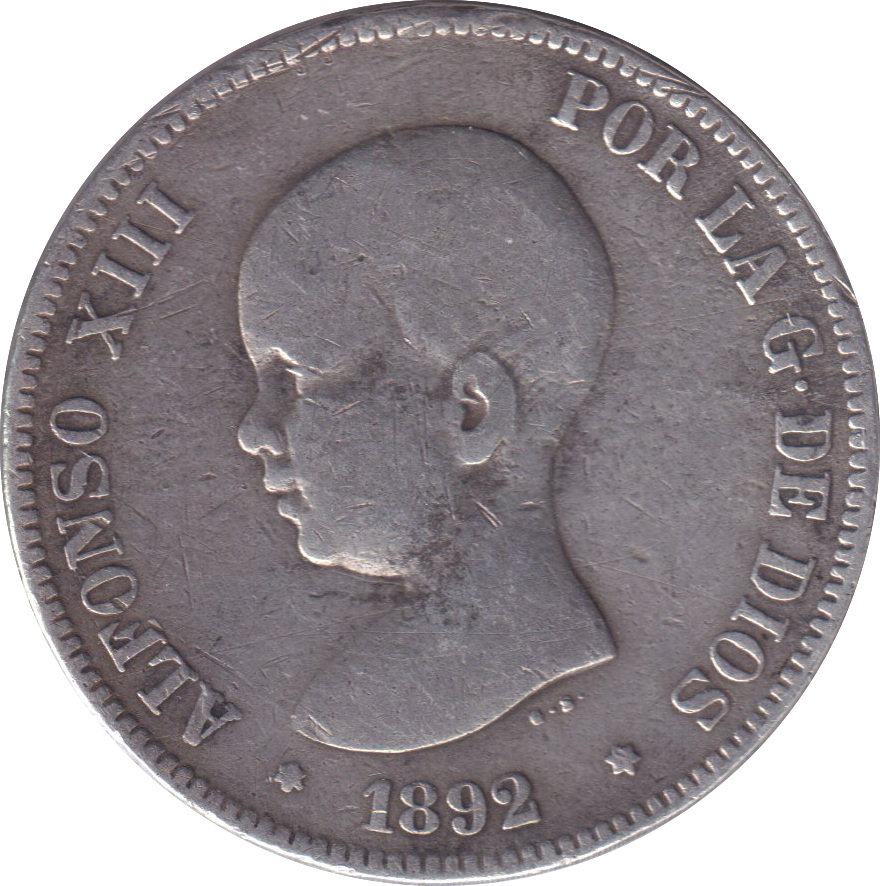1892 SILVER 5 PERSAS SPAIN