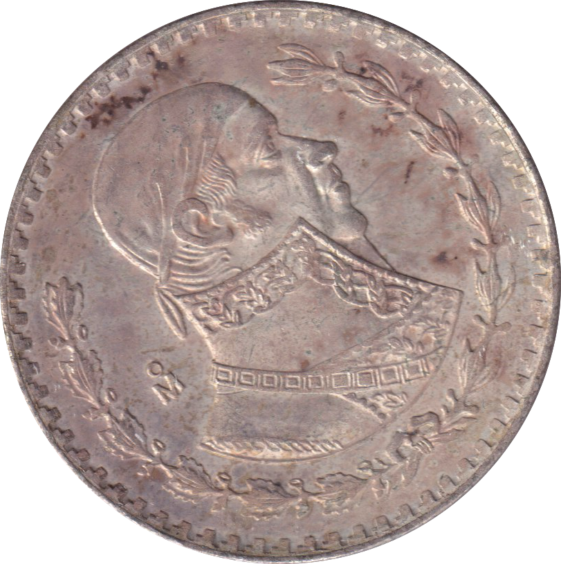 1965 SILVER 1 PESOS MEXICO
