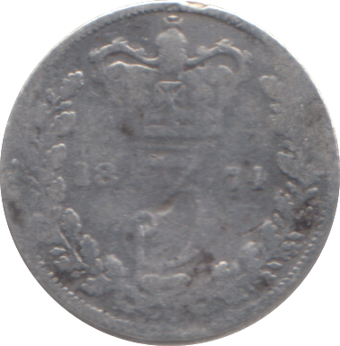 1874 THREEPENCE ( NF )