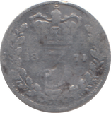 1874 THREEPENCE ( NF )