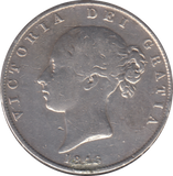 1846 HALFCROWN EX MOUNT( GF )