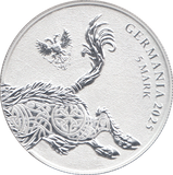 2025 1 OZ FINE SILVER GULLINBURSTI 5 MARKS GERMANY