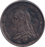 1889 SIXPENCE ( VF )