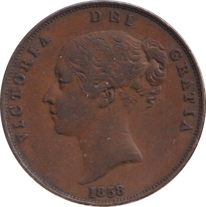 1858 PENNY ( VF )
