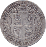 1909 HALFCROWN ( FINE )