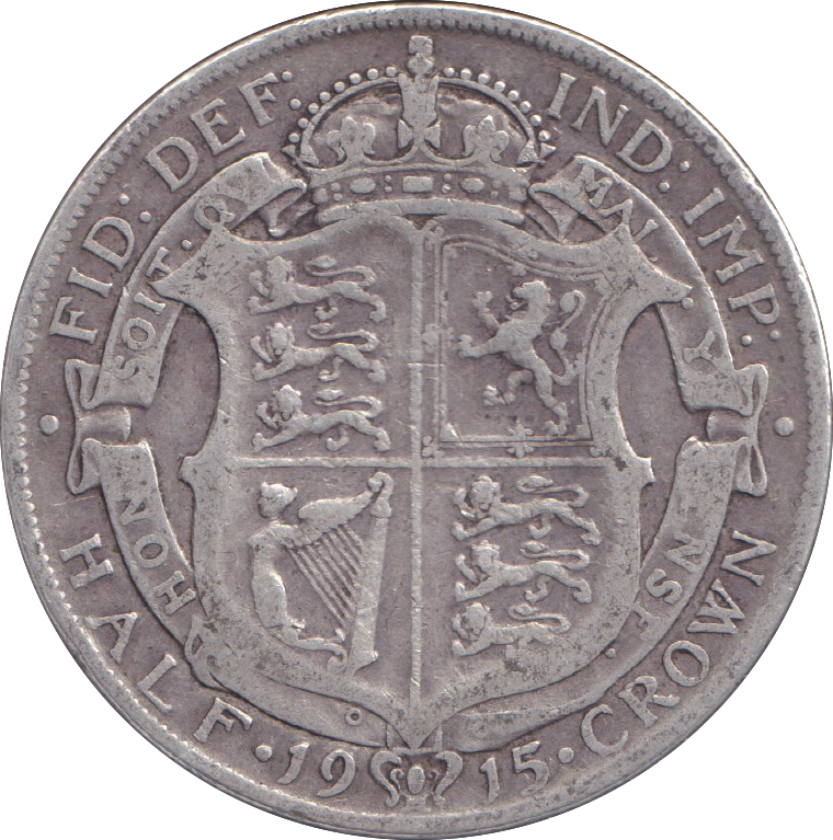 1915 HALFCROWN ( FINE )