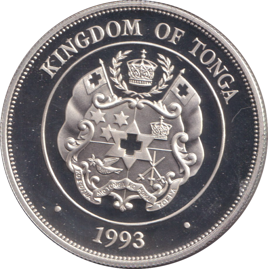 1993 SILVER PROOF ONE PA'ANGA KINGDOM OF TONGA