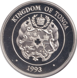 1993 SILVER PROOF ONE PA'ANGA KINGDOM OF TONGA