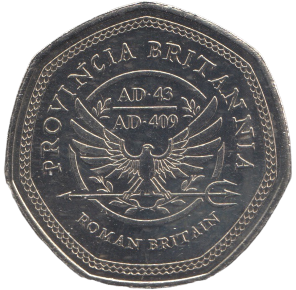 2020 50P SHAPED COIN ROMAN BRITAIN