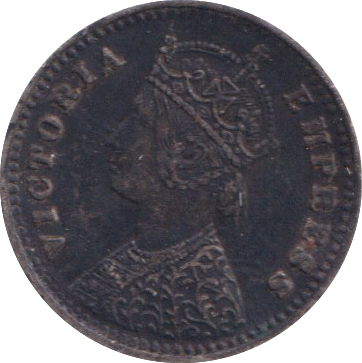 1893 SILVER INDIA TWO ANNAS