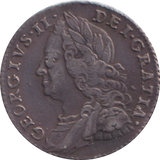 1757 SIXPENCE ( VF )