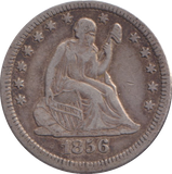 1856 SILVER USA QUARTER DOLLAR