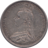 1887 SIX PENCE ( VF )