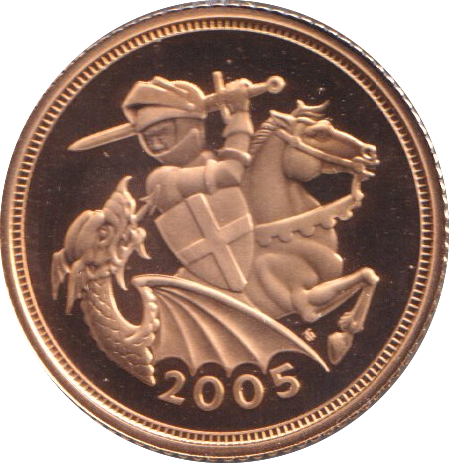 2005 GOLD HALF SOVEREIGN ( PROOF )