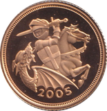 2005 GOLD HALF SOVEREIGN ( PROOF )