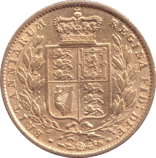 1858 GOLD SOVEREIGN ( GVF )