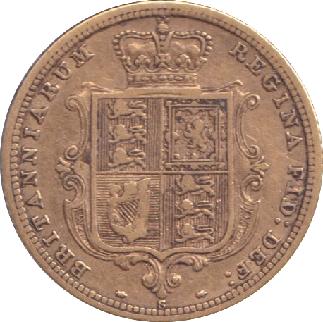 1881 GOLD HALF SOVEREIGN ( FINE )