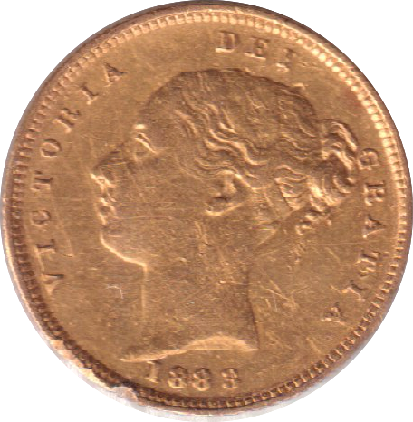 1883 GOLD HALF SOVEREIGN ( GVF )