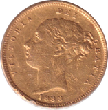 1883 GOLD HALF SOVEREIGN ( GVF )
