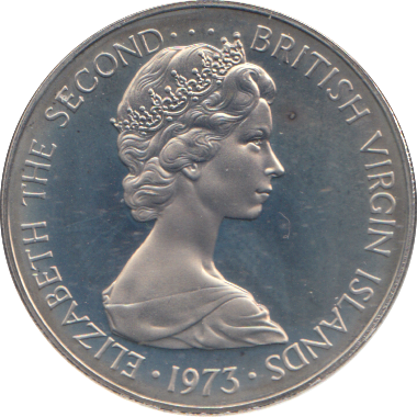 1973 SILVER PROOF 50 CENTS BRITISH VIRGIN ISLANDS