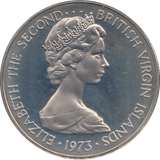 1973 SILVER PROOF 50 CENTS BRITISH VIRGIN ISLANDS