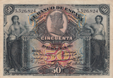 1907 50 PESTAS BANKNOTE SPAIN REF-1618