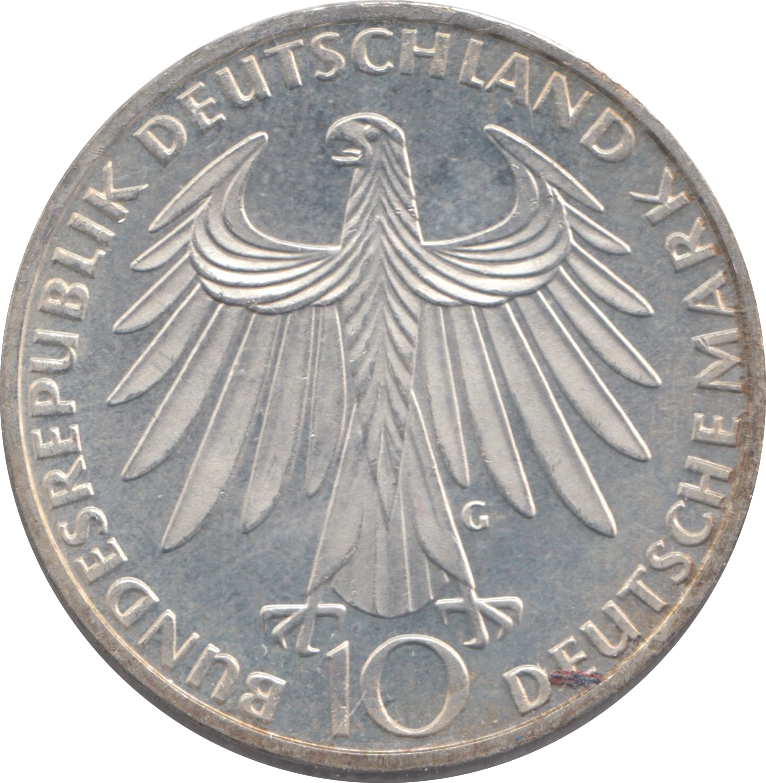 1972 SILVER GERMANY WEST 10 MARK OLYMPIC