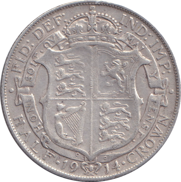 1914 HALFCROWN ( VF )