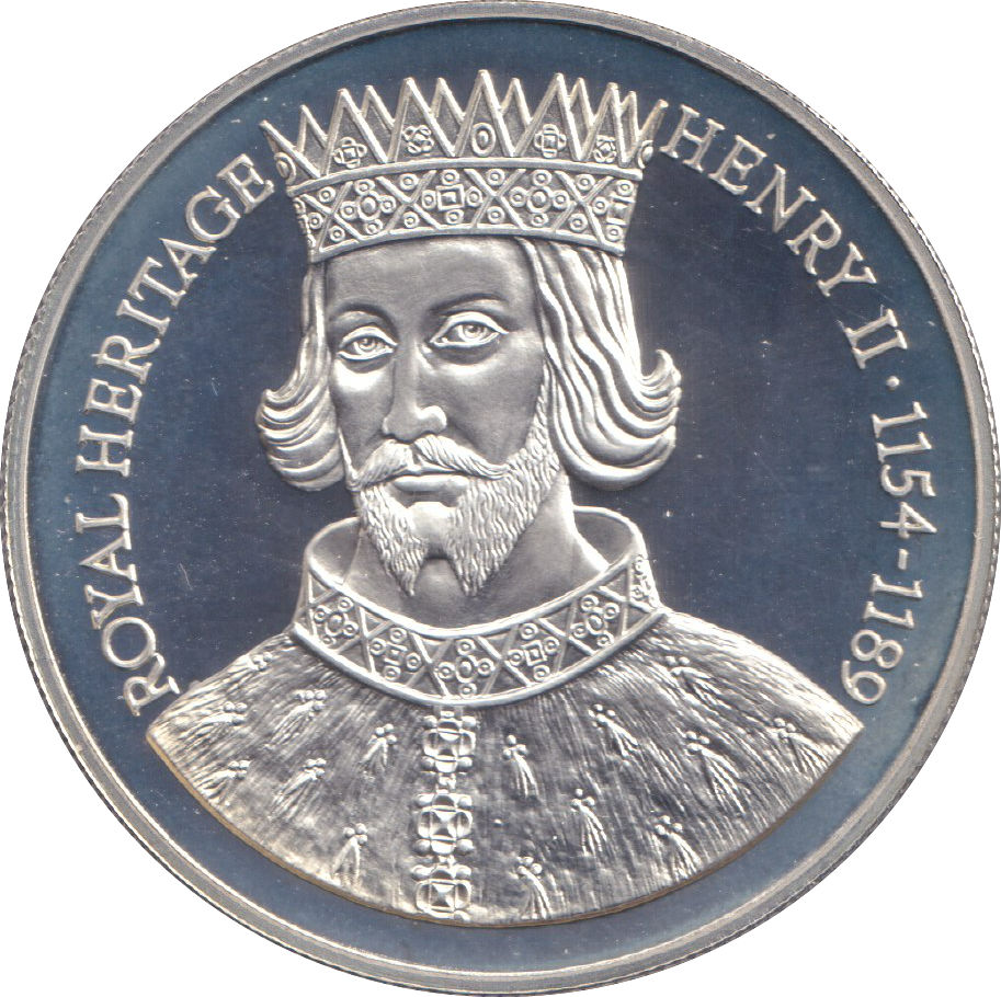 1996 SILVER PROOF TWO POUND ROYAL HERITAGE HENRY II