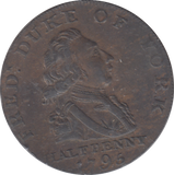1795 YORK HALFPENNY TOKEN