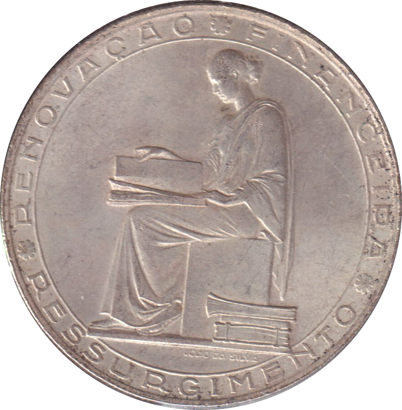 1953 SILVER 20 ESCUDOS PORTUGAL