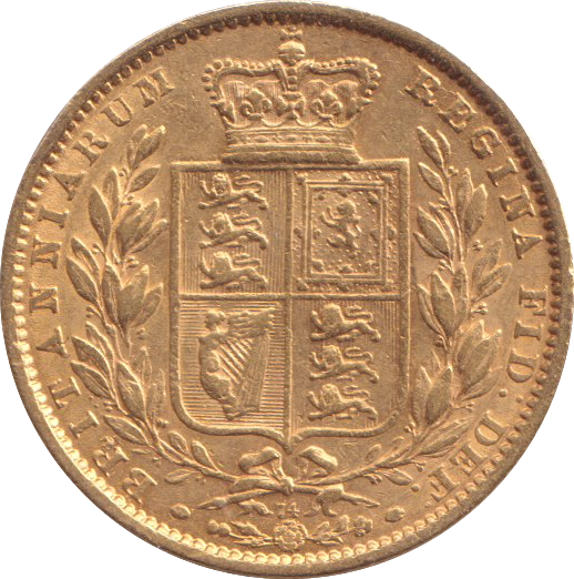 1864 GOLD SOVEREIGN ( GVF ) DIE 74