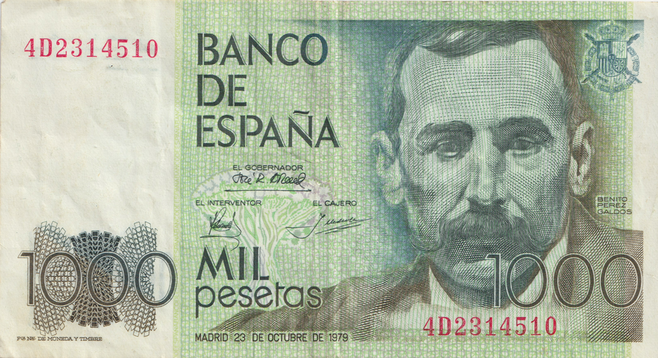 1979 1000 PESTAS BANKNOTE SPAIN REF-1648