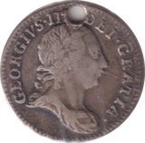 1762 MAUNDY THREEPENCE ( VF ) HOLED
