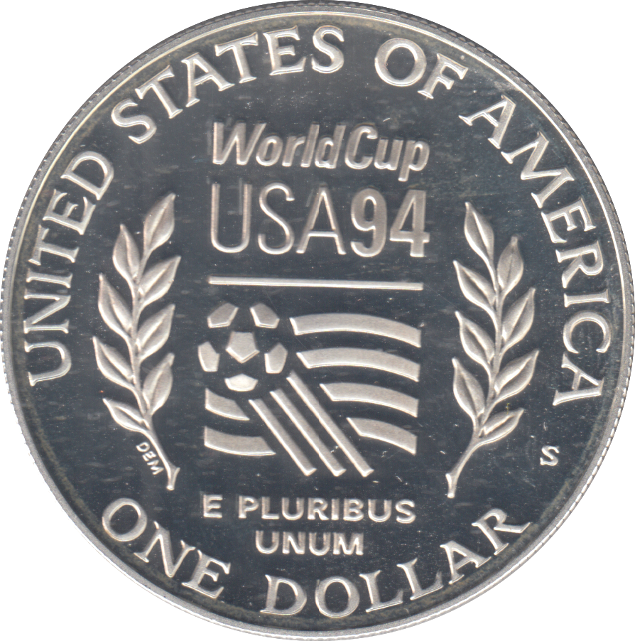 1994 USA SILVER PROOF WORLD CUP LIBERTY DOLLAR
