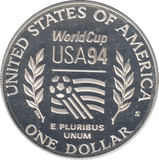 1994 USA SILVER PROOF WORLD CUP LIBERTY DOLLAR
