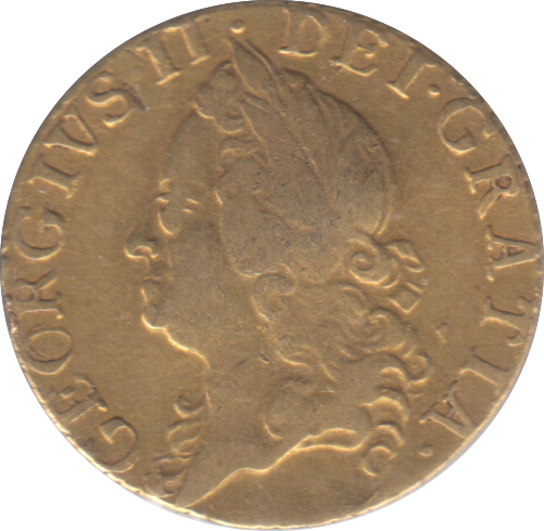1755 GOLD HALF GUINEA ( VF )