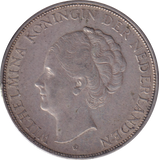 1937 SILVER 2 1/2 GULDEN NETHERLANDS