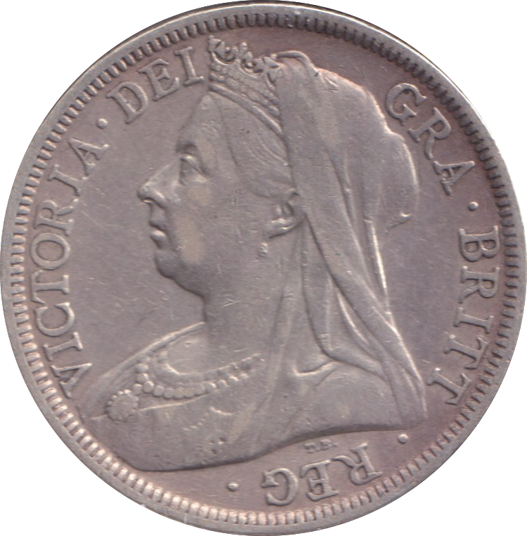 1900 HALFCROWN ( FINE )