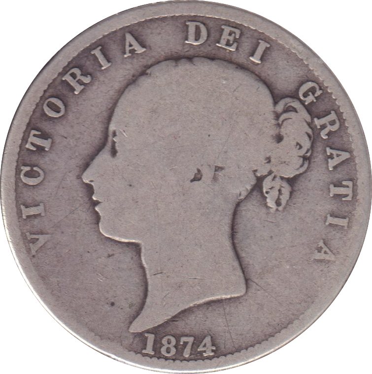 1874 HALFCROWN ( NF )