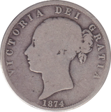 1874 HALFCROWN ( NF )