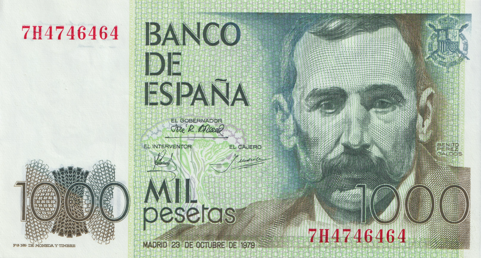 1979 1000 PESTAS BANKNOTE SPAIN REF-1647