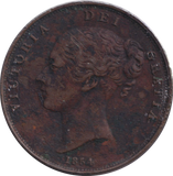 1854 PENNY ( VF )