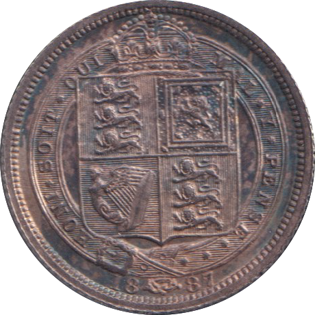 1887 SIXPENCE ( UNC )