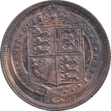 1887 SIXPENCE ( UNC )